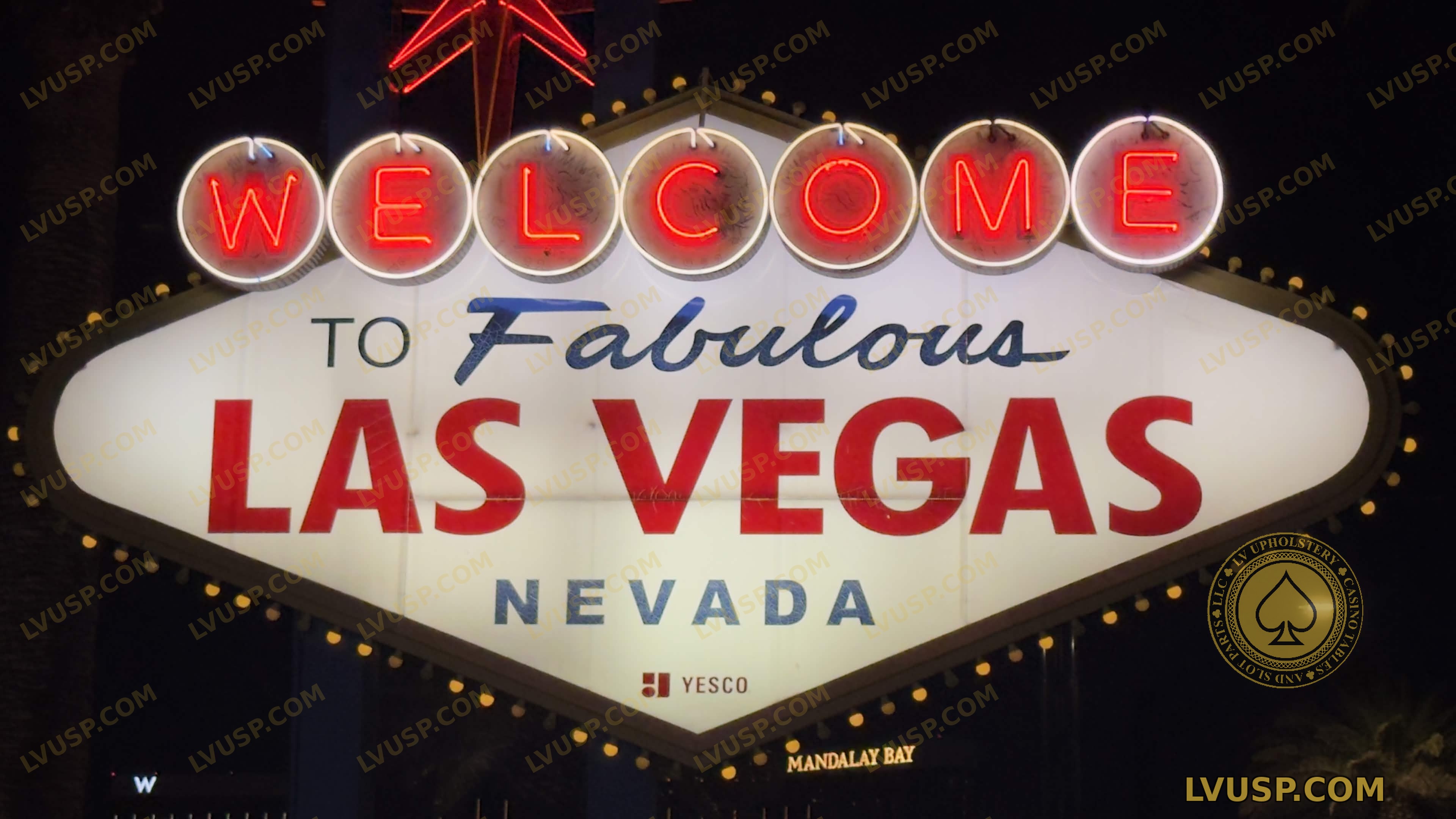 Welcome to Fabulous Las Vegas sign illuminated at night